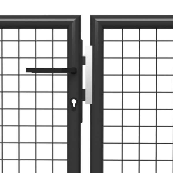 Trädgårdsgrind stål 350x150 cm antracit
