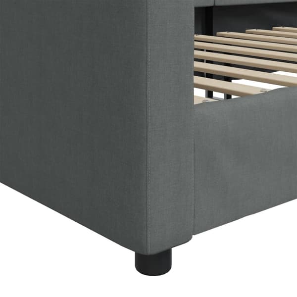 Dagbädd mörkgrå 100x200 cm tyg