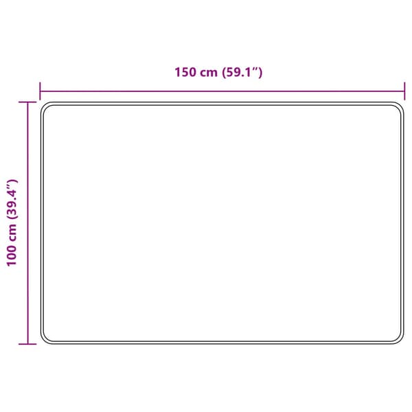Mattlöpare MARSA Grå 100 x 150 cm Polyester och PVC