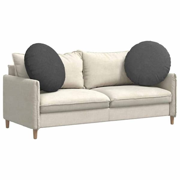 Sittkuddar 2 pcs Mörkgrå Ø60 x 21 cm Kordread tyg