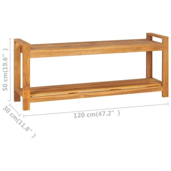 Bänk 120 cm massiv teak