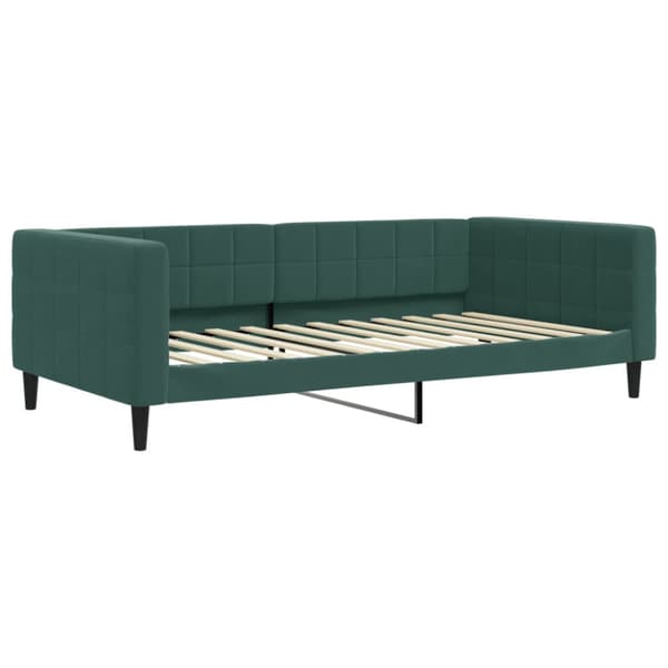 Dagbädd utdragbar mörkgrön 100x200 cm sammet