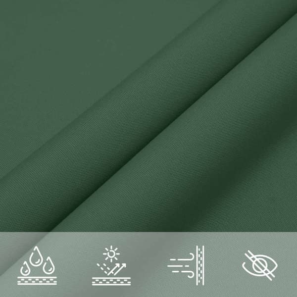 Solskydd segel mörkgrönt 2x2x2 m 100% polyester oxford