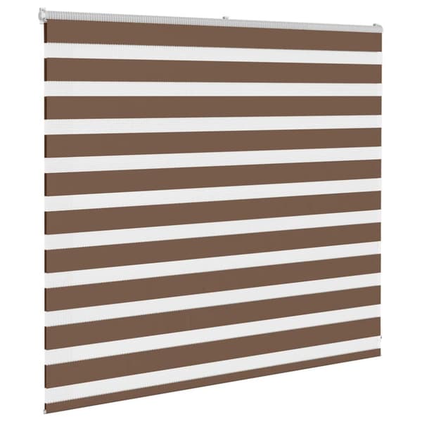 Rullgardin zebra brun 155x100 cm tyg bredd 150,9 cm polyester