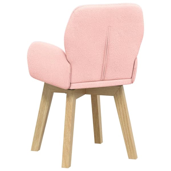 Svängande Matstolar 2 pcs Bouclé Rosa 54 x 58 x 87 cm