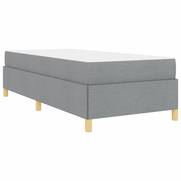 Sängram med madrass Ljusgrå 80 x 200 cm tyg