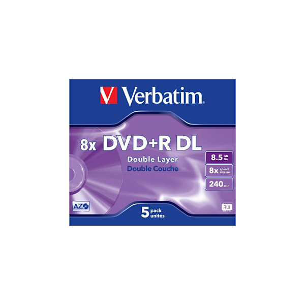 DVD+R VERBATIM 8,5GB Dual Layer 5/fp