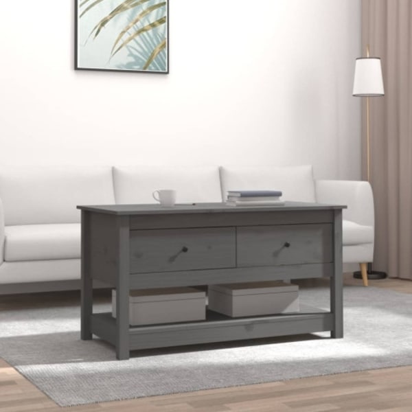 Soffbord grå 102x49x55 cm massiv furu