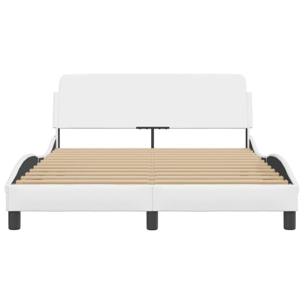 Bed Frame "Dover" White 140x200 cm Faux Leather