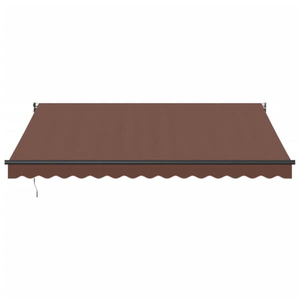 Markis automatiskt infällbar brun 400x300 cm