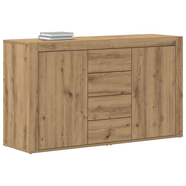 Sideboard med låda Artisan Ek 120 x 36 x 69 cm Konstruerat trä