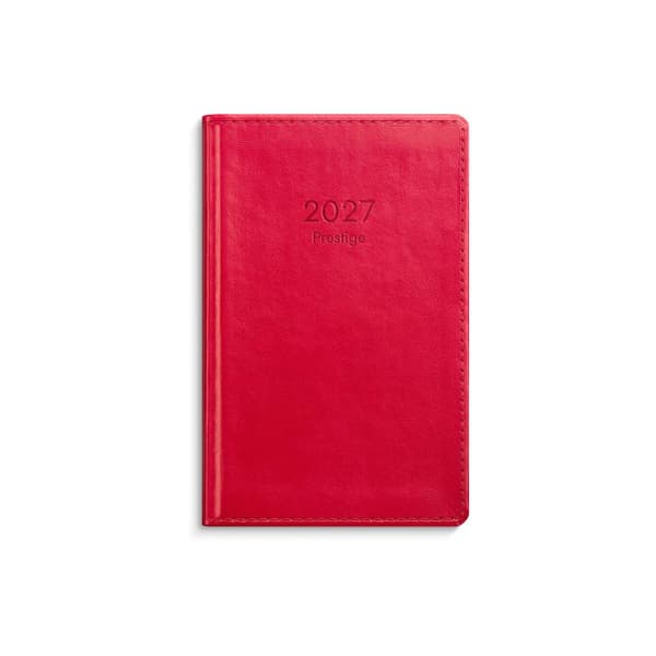 Kalender Prestige 2027 konstläder röd