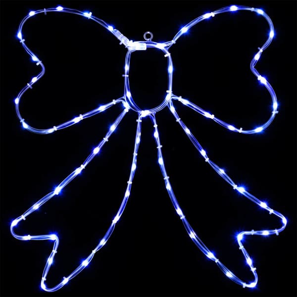 LED-ljusslang rosett LOVIISA 70 LED-lampor Blå 50 x 51 cm