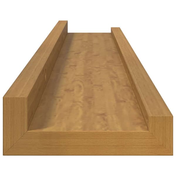 Vägg hylla Väggmonterat 4 pcs Beige 60 x 9 x 3 cm