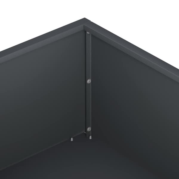 Trädgårdsplanterare 2 st Antracit 80 x 80 x 20 cm