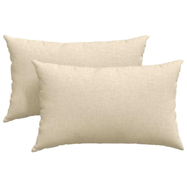 Sofakuddar 2 pcs Kräm 50 x 30 cm tyg