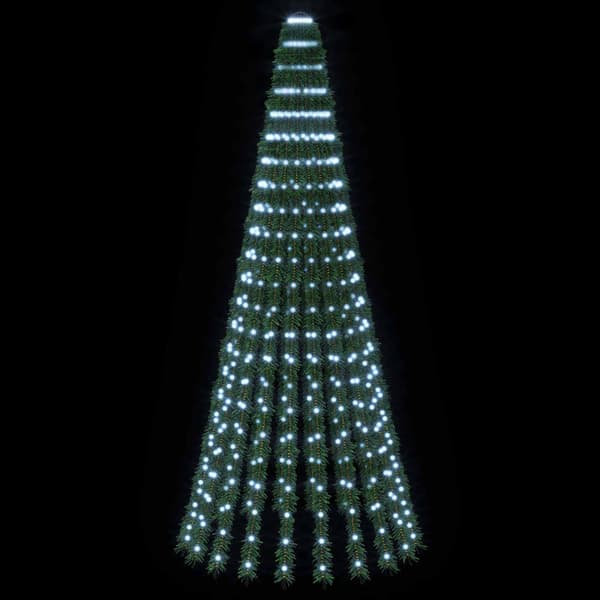LED Julgran 220 cm 460 LED-lampor Kallvit Stål Grön
