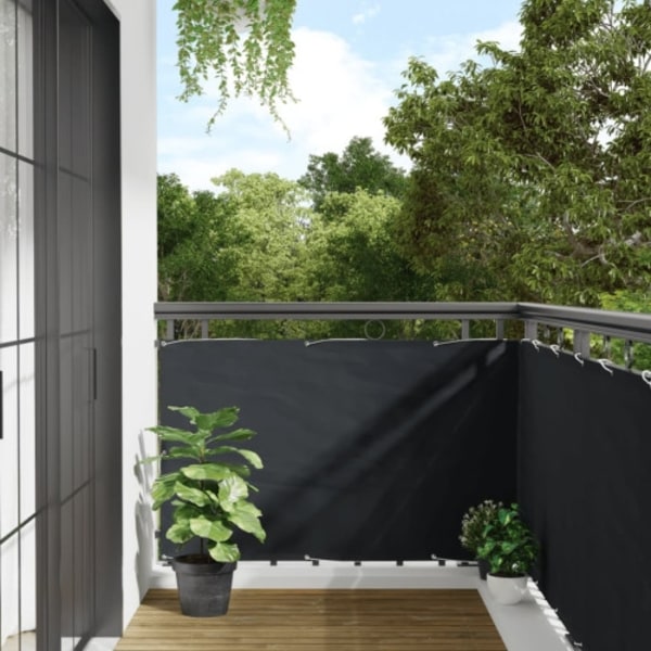 Insynsskydd för balkong antracit 500x90 cm PVC
