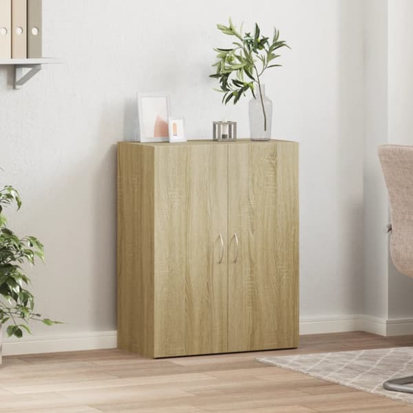 Dokumentskåp sonoma-ek 60x32x77,5 cm konstruerat trä