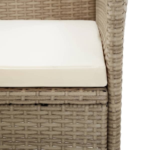 Matgrupp för trädgården 3 delar beige