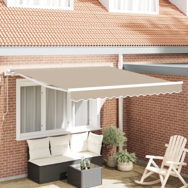 Automatisk Utdragbar Markis Beige 300x250 cm