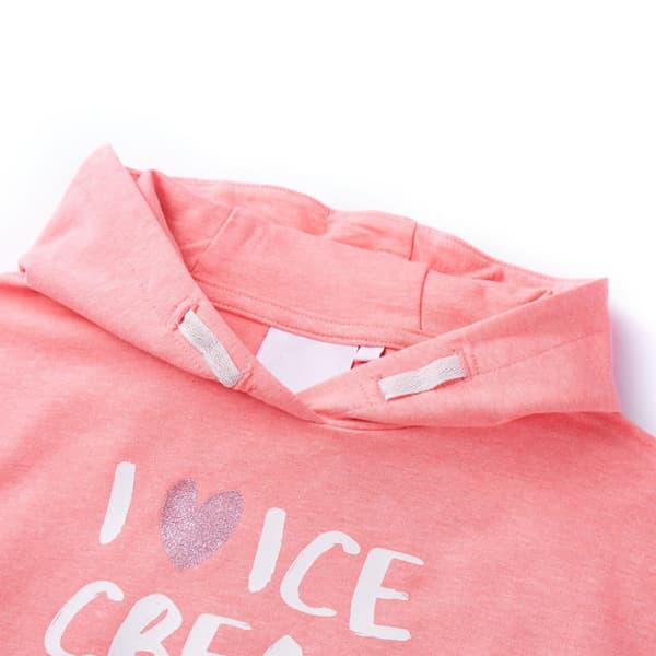 Barnhoodie stark rosa 116