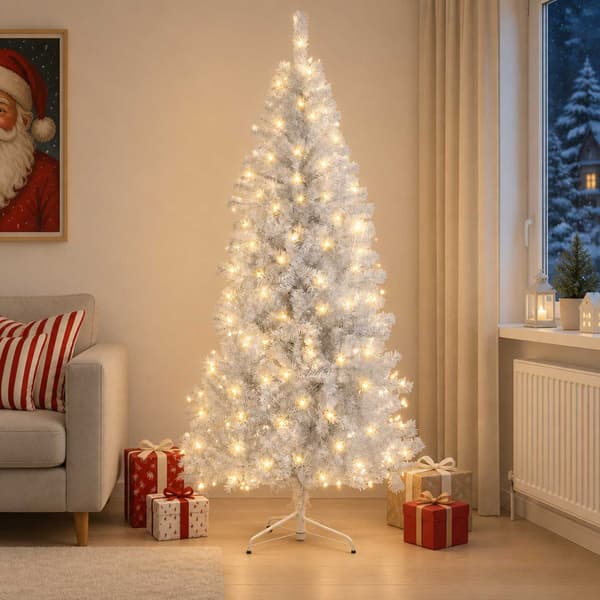 Plast Hingad Julgran 150 cm 150 LED-lampor Varmvit