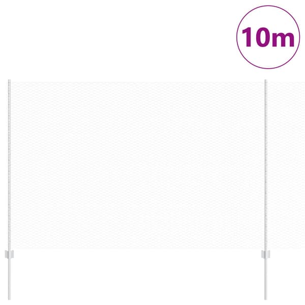 Stängsel med stolpe Silver 1,5 x 10 m Stål