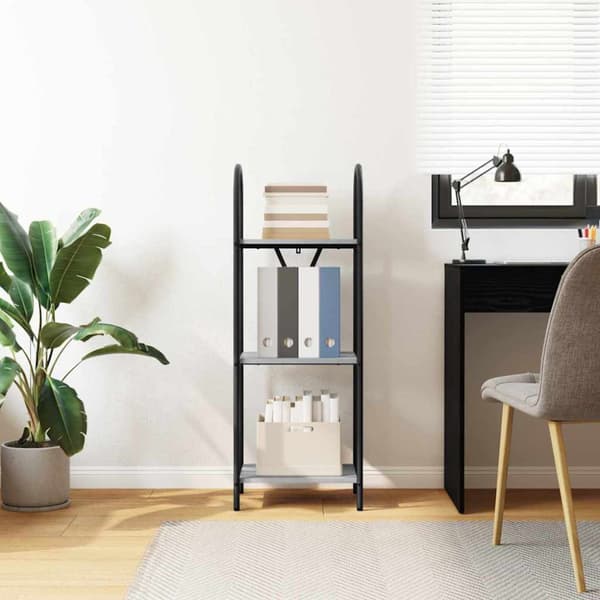 Hyllsystem Grå Sonoma 40 x 30 x 109 cm Konstruerat trä