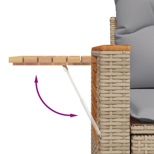 Trädgårdsoffset med kudde 10 pcs Beige och Ljusgrå