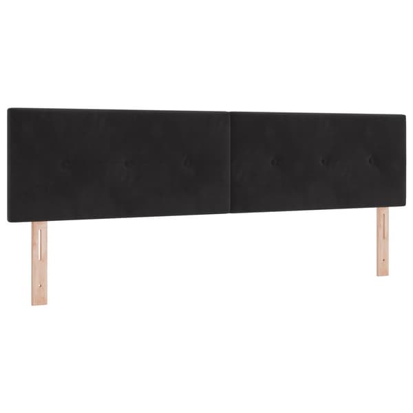 Huvudgavel Svart 180 cm Sammet