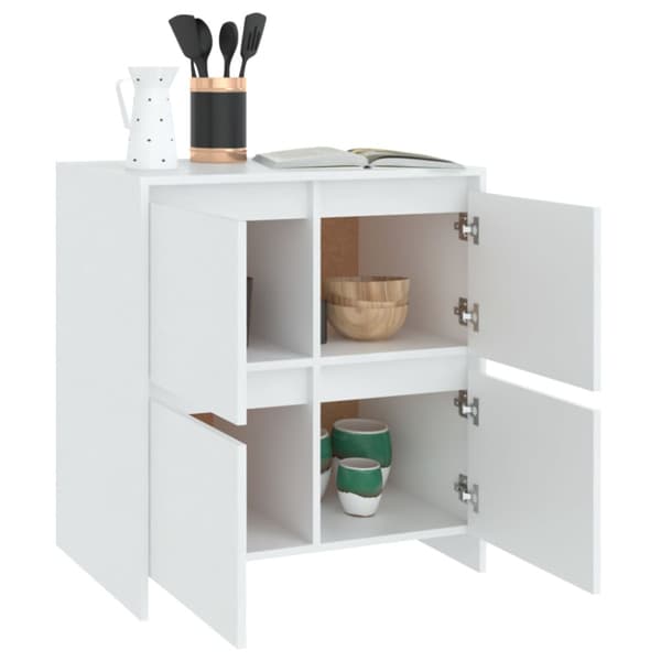 Skänk vit 70x41x75 cm konstruerat trä