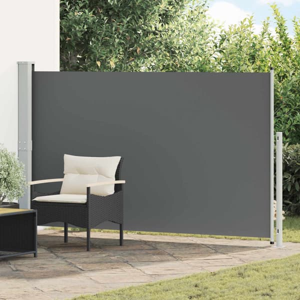 Utfällbar sidomarkis Antracit 300 x 180 cm Polyester