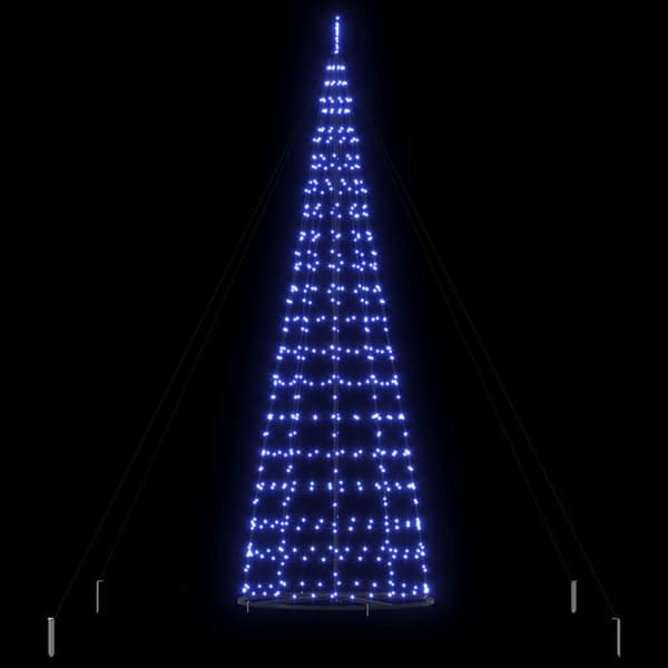LED Julgran EKENAS 400 cm 800 LED-lampor Blå Stål Blå