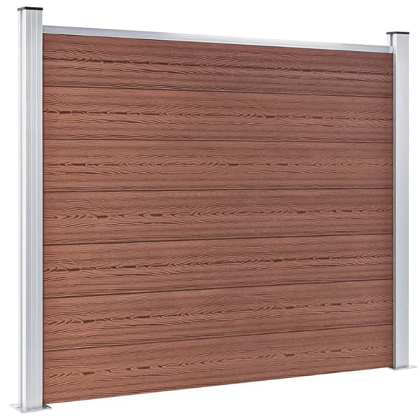 Staketpaneler WPC 872x146 cm brun