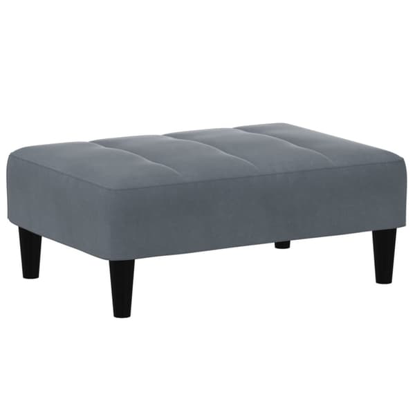 Fotpall mörkgrå 77x55x31 cm sammet