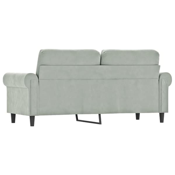 2-sitssoffa ljusgrå 140 cm sammet