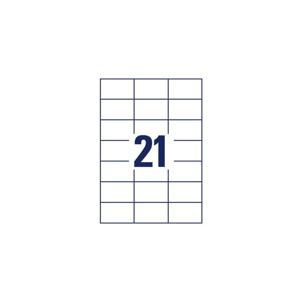 Etikett AVERY 70x42,3mm 2100/fp