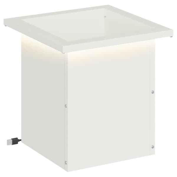 Odlingslåda med LED Vit 30 x 30 x 30 cm Stål