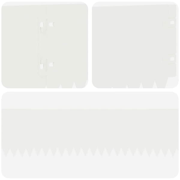 Kant för gräsmatta 20 pcs 103 x 15 cm Stål Vit