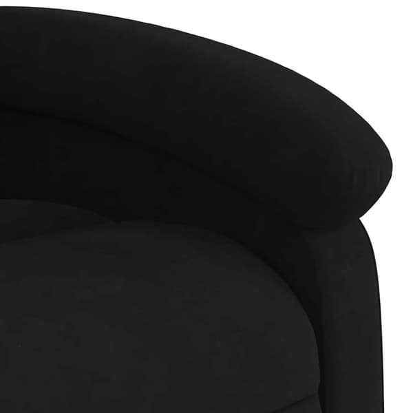 Massagefåtölj svart sammet