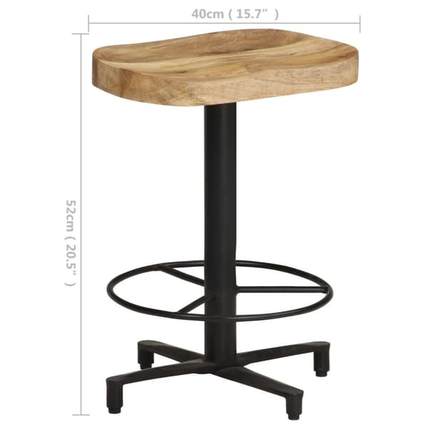 Barstolar 2 st 52 cm massivt mangoträ