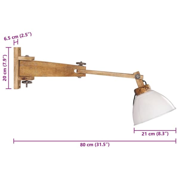 Vägglampa 25 W vit E27