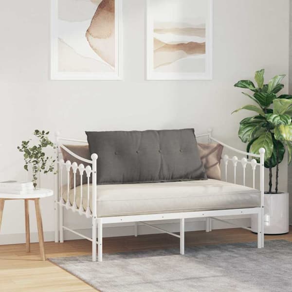 Ryggkudde Ljusgrå 100 x 50 cm Kordread tyg