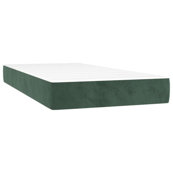 Ramsäng med madrass mörkgrön 200x200 cm sammet