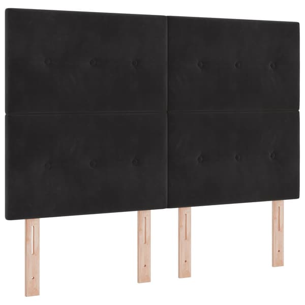Huvudgavel Svart 160 cm Sammet