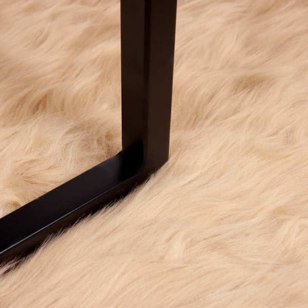 Fuskfäll matta TAFALLA Beige 200 x 200 cm Polyester