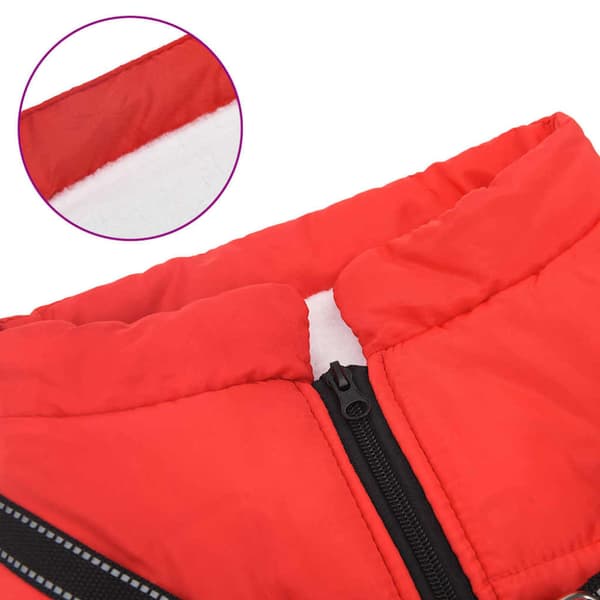 Hund Kappa Röd L68 Fleece och Polyester