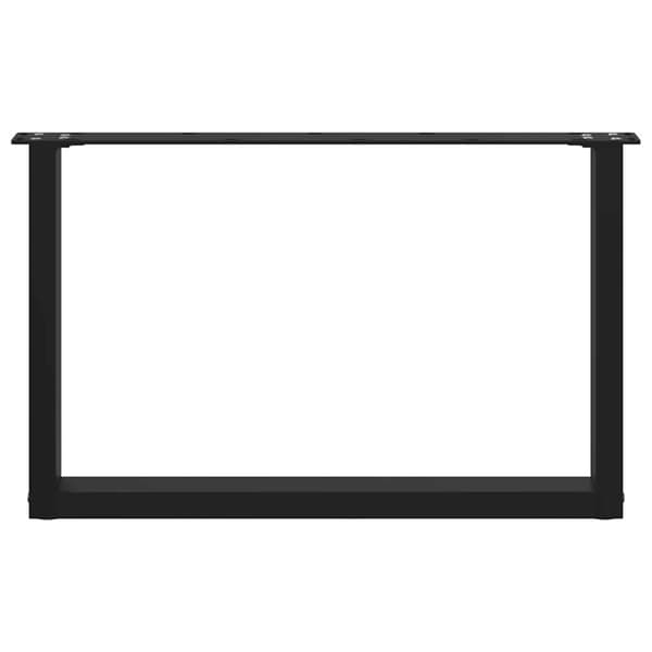 Soffbordsben U-formade 2 st svarta 70x(42-43) cm stål