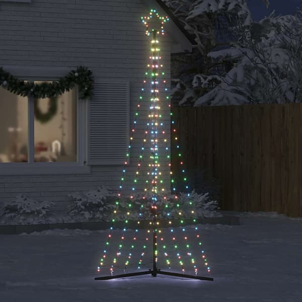 LED julgran 447 LEDs flerfärgad 250 cm